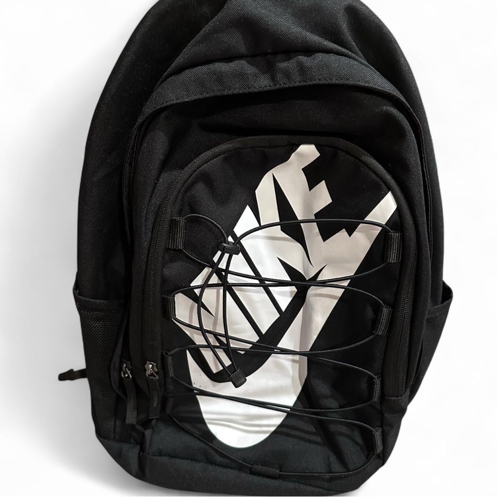 Nike Backpack – Spacious & Stylish – Black with Bold Logo
